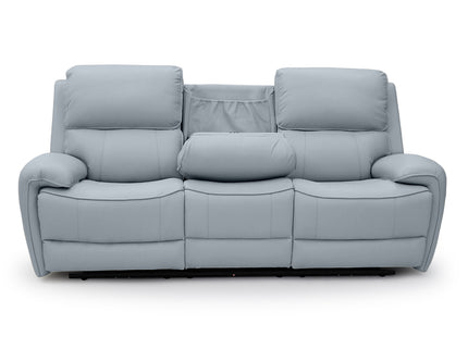 Intel - 3+2 Grey Electric Recliner with Drinks Tray and Built-In Bluetooth Speakers