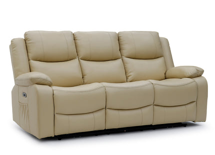 Voltrix - 3+2 Beige Electric Recliner Suite with Drinks Tray