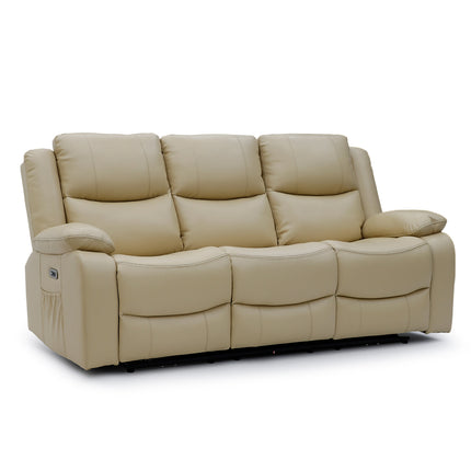Voltex - 3+2 Beige Electric Recliner Suite with Drinks Tray