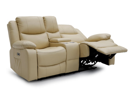 Voltrix - 3+2 Beige Electric Recliner Suite with Drinks Tray