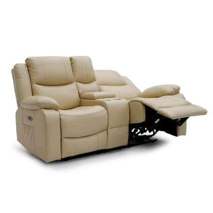 Voltex - 3+2 Beige Electric Recliner Suite with Drinks Tray