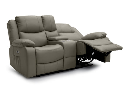 Voltrix - 3+2 Grey Electric Recliner Suite with Drinks Tray
