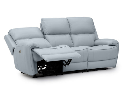 Intel - 3+2 Grey Electric Recliner with Drinks Tray and Built-In Bluetooth Speakers