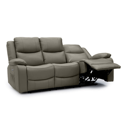 Voltex - 3+2 Grey Electric Recliner Suite with Drinks Tray