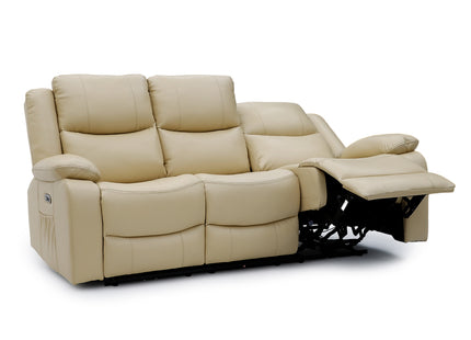 Voltrix - 3+2 Beige Electric Recliner Suite with Drinks Tray