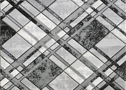 Accra Grey Black Rug - 160cm x 220cm