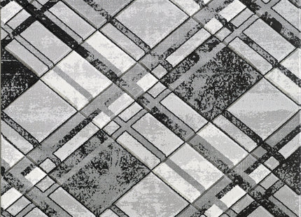 Accra Grey Black Rug - 120cm x 170cm