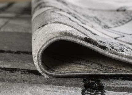 Accra Grey Black Rug - 160cm x 220cm