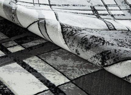 Accra Grey Black Rug - 120cm x 170cm