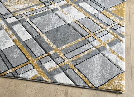 Accra Grey Gold Rug - 160cm x 220cm