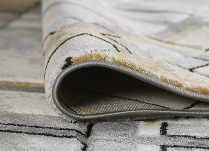 Accra Grey Gold Rug - 160cm x 220cm