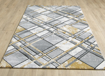 Accra Grey Gold Rug - 120cm x 170cm