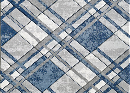 Accra Grey Navy Rug - 120cm x 170cm
