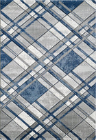 Accra Grey Navy Rug - 120cm x 170cm