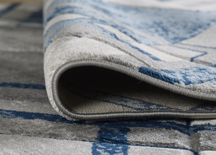 Accra Grey Navy Rug - 120cm x 170cm