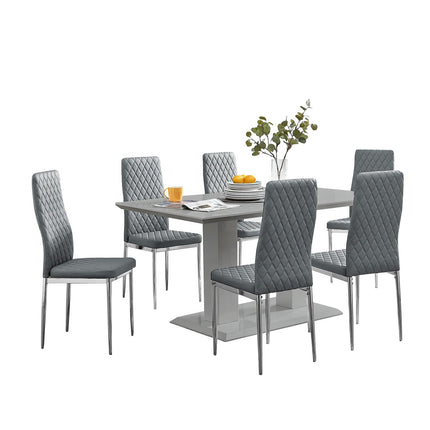 Atlanta Grey Modern High Gloss Dining Table & Studio Chairs