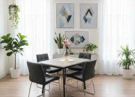 Avery Extending Dining Table &  Sled Chairs