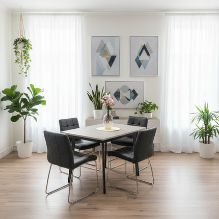 Avery Extending Dining Table &  Sled Chairs