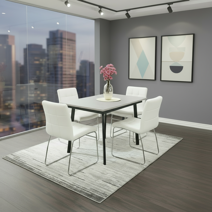 Avery Extending Dining Table &  Sled Chairs