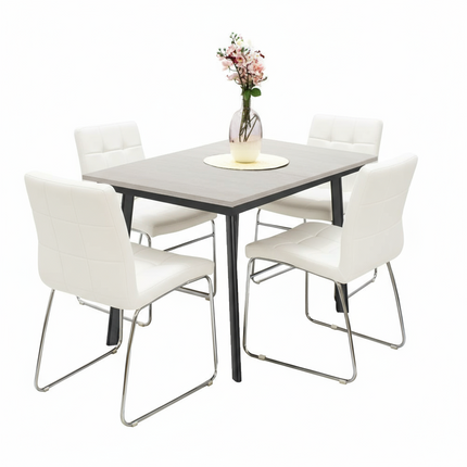 Avery Extending Dining Table &  Sled Chairs
