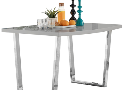Dunloe - 120cm Grey High Gloss Dining Table