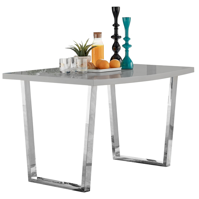 Dunloe - 120cm Grey High Gloss Dining Table