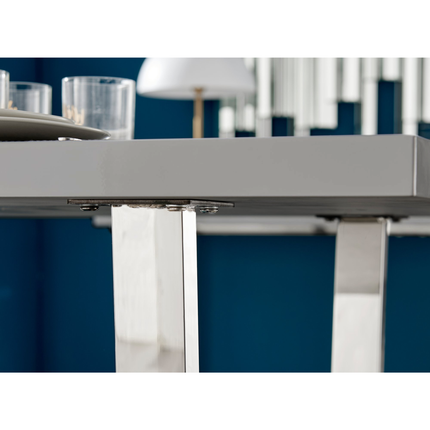 Dunloe - 120cm Grey High Gloss Dining Table