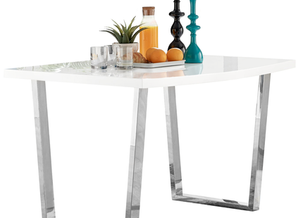 Dunloe - 120cm White High Gloss Dining Table