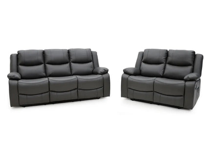 Gravity 3+2 Reclining Suite Dark Grey with Drinks table