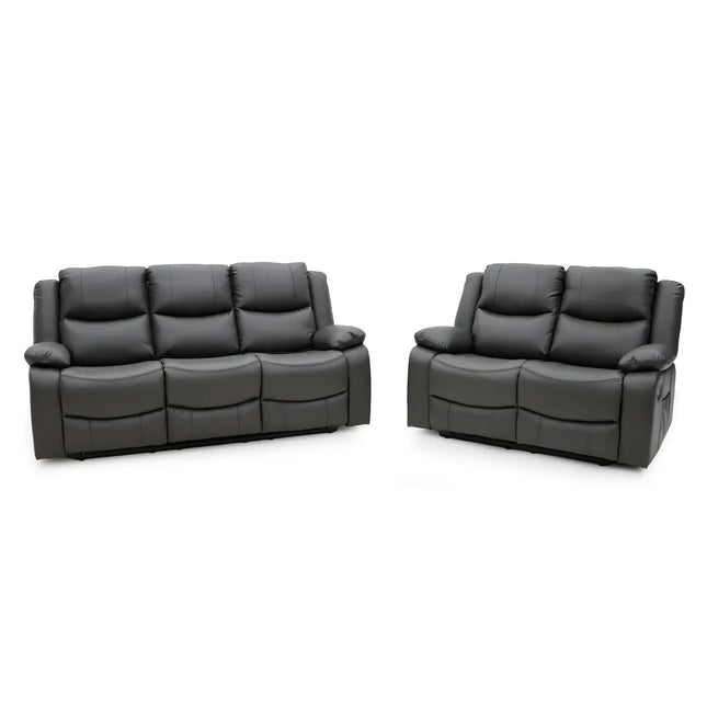 Gravity 3+2 Reclining Suite Dark Grey with Drinks table