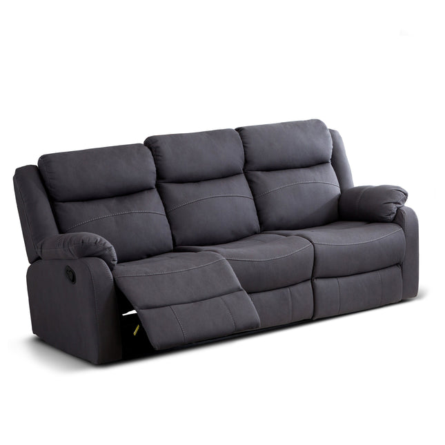 Jonas - 3 Seater Recliner Dark Grey
