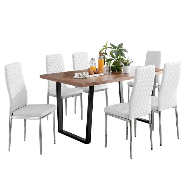 Kerry - Large Dark Oak Wood Effect Dining Table & Studio Chairs