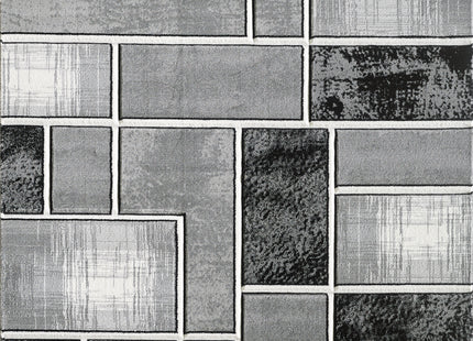 Lagos Grey Black Rug - 120cm x 170cm
