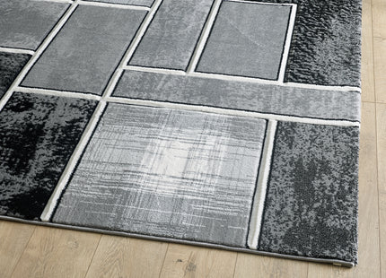 Lagos Grey Black Rug - 160cm x 230cm