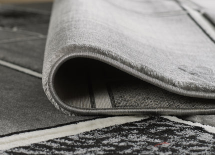 Lagos Grey Black Rug - 160cm x 230cm