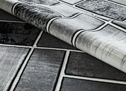 Lagos Grey Black Rug - 160cm x 230cm