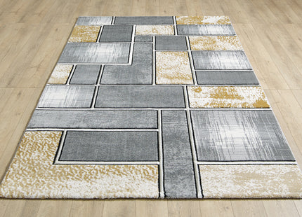 Lagos Grey Gold Rug - 120cm x 170cm