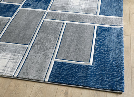 Lagos Grey Navy Rug - 160cm x 230cm
