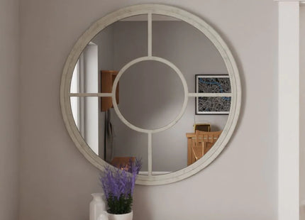 Mirror Collection White - Round Window Mirror