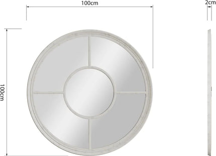 Mirror Collection White - Round Window Mirror