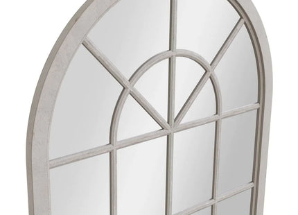 Mirror Collection - Grey Small Arched Window Mirror