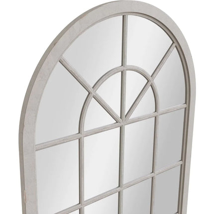 Mirror Collection - Grey Small Arched Window Mirror