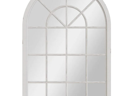 Mirror Collection - White  Small Arched Window Mirror