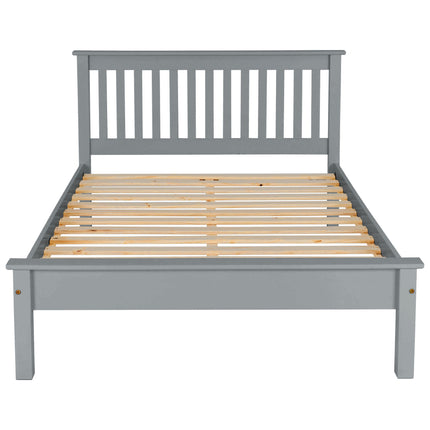 Oxford - Smokey Grey Double Frame Bed & Mattress (4ft6)
