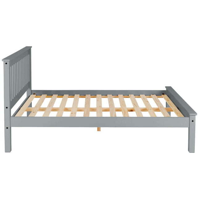 Oxford - Smokey Grey Double Bed Frame (4ft6)
