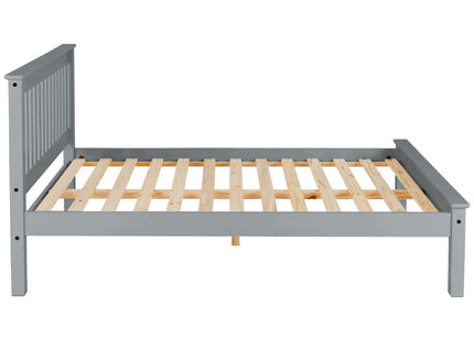 Oxford - Smokey Grey Double Frame Bed & Mattress (4ft6)