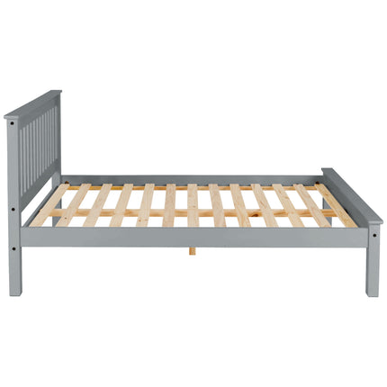Oxford - Smokey Grey Double Frame Bed & Mattress (4ft6)