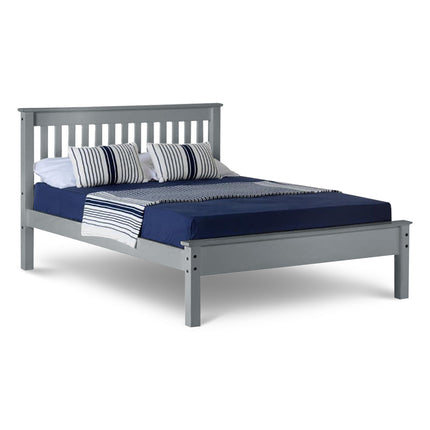 Oxford - Smokey Grey Small Double Frame Bed & Mattress (4ft)