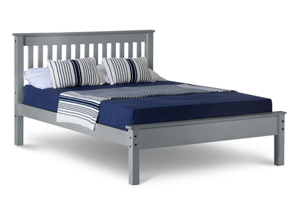 Oxford - Smokey Grey Double Frame Bed & Mattress (4ft6)