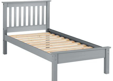 Oxford - Smokey Grey Single Frame Bed & Mattress (3ft)